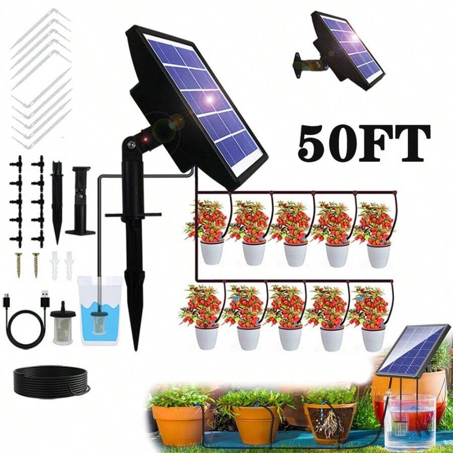 Solar Drip Irrigation Set Latest Solar Drip Irrigation System Balcony Garden - 如圖所示 - 查看 1