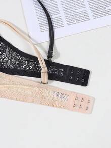 2PCS Teen Girl's Thin-Strapped Triangle Cup Wire-Free Bra, Comfortable And Breathable Lace Adjustable Straps.Suitable For Girls Aged 13-16 - Multicolor - View 5