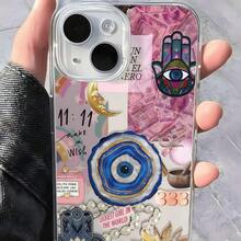 Funda de teléfono impresa Funda de teléfono: 1 collage de ojo de demonio patrón moderno funda de teléfono transparente compatible con iPhone 17 16 16e 15 14 13 12 11 Pro Max Air 12 13 X XR XS 7 8 Plus SE 2022 no amarillea y es a prueba de golpes - 1 pieza - Ver 6