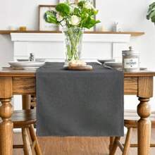 Artoid Mode Camino de mesa color marrón claro, decoración de cocina y comedor para temporada de otoño, lavable, para decoración de fiesta en el hogar, 13x72 pulgadas(13" x 72", Table Runner Gris) - Multicolor - Ver 8