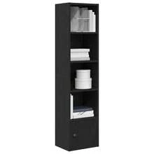 Bibliothèque vidaXL aspect chêne noir 31 x 24 x 127 cm, matériau à base de bois - Noir - Voir 1