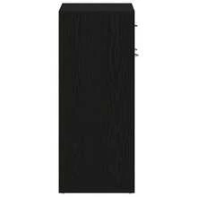 Étagère à chaussures vidaXL aspect chêne noir 60 x 35 x 84 cm, matériau à base de bois - Noir - Voir 8