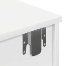 Mensola a muro vidaXL con cassetti, bianca, 60x28x15 cm, materiale a base di legno - Bianco - Visualizzare 9