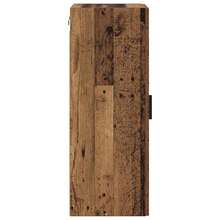 Armoire murale vidaXL en bois recyclé, 34,5 x 34 x 90 cm, bois d'ingénierie et verre - Tabac - Voir 7