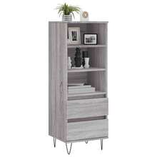 vidaXL Credenza alta grigia Sonoma 40x36x110 cm Materiale a base di legno - Grigio - Visualizzare 1