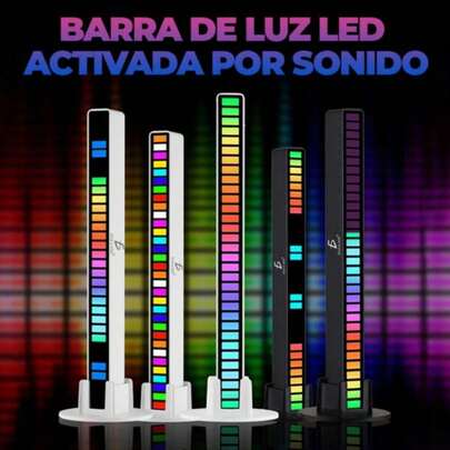 ELE-GATE fairy lights-Barra luz LED RGB Reactiva al Sonido, Indicador de Nivel de Música Rítmica Activada por Voz para Fiestas.