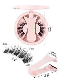 MAANGE 一套磁性假睫毛 - 包含磁性夹/可选5对透明杆半眼假睫毛，狐狸眼造型，便携，自然逼真，可重复使用，强力磁吸，无需胶水和卸妆产品，全天佩戴舒适，仿貂毛材质，防水，外眼角加长设计，放大双眼，旅行必备，节日礼物推荐，海滩度假，露营旅行，返校化妆工具 - 自然纖長款 - 查看 8