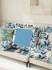 1 Pc Sofa Slipcover Stretch Material Sofa Seater Cushion Cover Solid Color Sofa Cover - Multicolor - View 9