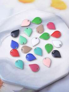 10pcs Double-Sided Oil Drop Enamel Mini Teardrop Charms For DIY Necklace Earring Bracelet Jewelry Making Craft Gifts