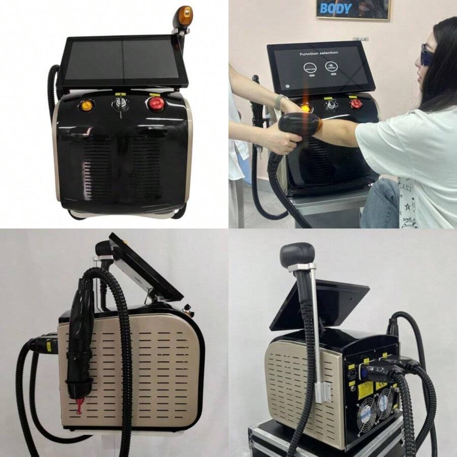 ml Depilación láser de diodos multifuncionales 2 en 1 picosegundo tatuaje láser para eliminar puntos de congelación para enfriar instrumentos de belleza Salón de belleza CE10101 - negro - Ver 1