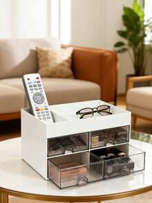 1 pieza Caja de almacenamiento de cosméticos, Decoración de habitación, hogar, dormitorio, baño, casa, habitación rosa, decoración de sala de estar, artículos de viaje, bolsa de regalo, regalos para mamá, papá, hombres, amigos, maestro, cumpleaños, boda, escritorio, estantes, accesorios, cajas de regalo, regalo divertido, bolsa de almacenamiento, decoración de habitación, bolsas, bolsa de maquillaje, tocador, viaje, bolsa de maquillaje, artículos de viaje esenciales, organizador, almacenamiento, artículo de viaje esencial, organizador de maquillaje, bolsas de maquillaje, organizador de maquillaje, organizador, bolsa de aseo, organizador de escritorio, bolsa de cosméticos, bolsa de maquillaje, organizar maquillaje, accesorios de tocador, bolsa de maquillaje, bolsas de maquillaje, joyero, bolsa, soporte para brochas de maquillaje, soporte para brochas, organizador de perfumes, bolsa, regalos para mujeres, regalos de Navidad, ideas de regalo para mujeres - Blanco - Ver 8