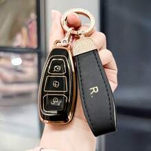 [Gold Rim-Silver Rim] 1pc Soft TPU Car Key Fob Cover, Suitable For Mondeo, Kuga, Stline, MK3 And Other Models, 3-Button Car Key Remote Control Shell, Durable And Soft TPU Protection, Ideal Gift - D - Single Bag (excluding Key Ring) - View 6