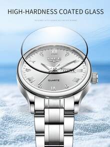 LIGE Fashion Ladies Casual Watch Waterproof Pointer Quartz Watch Elegant Business Watch - Silver - View 6