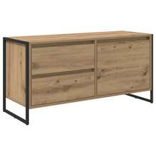 Larryhot Mobile TV con cassetto Rovere Artigianale 100 x 36 x 49.5 cm,Robusto e durevole, facile da montare, la scelta ideale per l'arredamento della casa - Castano - Visualizzare 2
