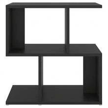 Comodini vidaXL, 2 pezzi, neri, 50x30x51,5 cm, in legno composito - nero - Visualizzare 5