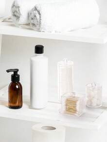 Hộp đựng bông tẩy trang 1/2/3 chiếc, hộp phân phối bông tẩy trang, hộp đựng bông tẩy trang có nắp, hộp đựng đồ trang điểm trong suốt, hộp đựng bông tẩy trang tròn dùng trong phòng tắm. - Trong sáng - Xem 9