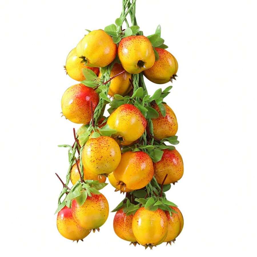 Fruits artificiels en plastique, 5 régimes de bananes, fruits réalistes à suspendre, 20 brochettes de bananes artificielles, décor champêtre, décoration murale, décoration de fête, accessoires de modélisme - Grenade multicolore - Voir 1