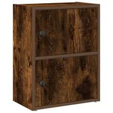 Libreria vidaXL in rovere affumicato, 40x24x52 cm, realizzata in legno. - Castano - Visualizzare 4
