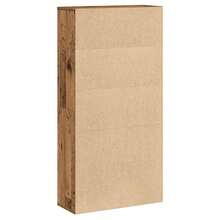 Bibliothèque vidaXL, aspect bois recyclé, 60 x 24 x 120 cm, bois d'ingénierie - Tabac - Voir 6