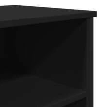 Aparador vidaXL negro, 91x35,5x74,5 cm, material a base de madera. - Negro - Ver 7
