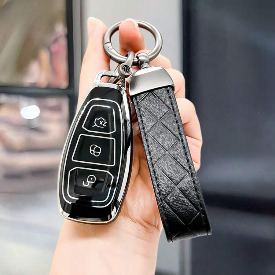 【新品】1个装软TPU汽车钥匙遥控器保护套，适用于蒙迪欧、嘉年华、翼虎、S-Line、MK3等车型，采用柔韧TPU材质，是理想的礼物之选。