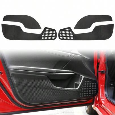 4pcs Car Door Anti Kick Pads Stickers Compatible With Honda 10th Gen Civc 2018 Door AntiScratch Guards Protector ...