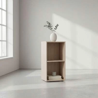 Ecommerc3 MOBLEKIT | Wooden Shelves For Storage And Decoration, Cube Or Rectangular Models With Door Or Drawer Options, Modern Auxiliary Furniture For Living Room, Bedroom Or Office