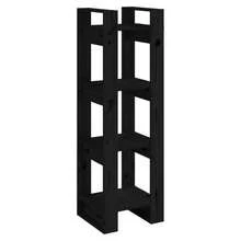 étagère/séparateur de pièce vidaXL noir 41 x 35 x 125 cm en pin massif - Noir - Voir 3