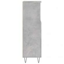 Armário de banheiro vidaXL cinza concreto 30x30x100 cm feito de madeira - Cinza - Ver 7