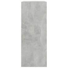 Estantería vidaXL de 2 compartimentos, color gris hormigón, 80x30x76,5 cm, fabricada en madera. - Gris - Ver 5