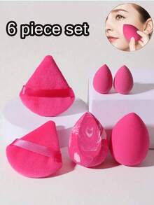 20支化妆刷 + 3个 + 2个天鹅绒粉扑 + 2个迷你柔软遮瑕海绵，干湿两用 - 彩色 - 查看 13