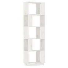 Étagère/séparateur de pièce vidaXL Blanc 51 x 25 x 163,5 cm en pin massif - Blanc - Voir 4