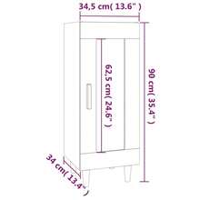 Aparador vidaXL Sonoma Oak 34,5x34x90 cm Material a base de madera - Marrón - Ver 10