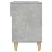 Armário para sapatos vidaXL, cinza concreto, 102x35x55 cm, material à base de madeira - Cinza - Ver 8