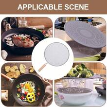 Multifunctional Kitchen Oil Splatter Preventer Cover With Fine Metal Mesh Filter And Wooden Handle | Universal Oil Fume Preventer For Frying Pans And Woks | High-Temperature Heat-Resistant Stainless Steel Mesh Cover | Anti-Splatter And Anti-Scalding Cooking Tool | Filters Steam And Oil Stains | Suitable For Frying, Stir-Frying And Other Cooking Methods | Household And Commercial Kitchen Supplies | Easy-Clean Hook Design Saves Space | Compatible With Various Cookware Sizes | Essential Kitchen Protective Tool - Multicolor - View 11