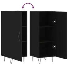 Buffet vidaXL Noir 34,5 x 34 x 90 cm Matériau à base de bois - Noir - Voir 9