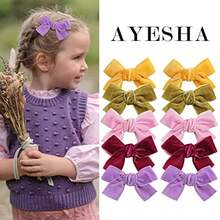 Ayesha 20pcs Hair Bows for Girls Velvet Bows Hair Clip for Toddler Girls Christmas Bows Barrettes Baby Girl Hair Accessories - RojoyVerde - Ver 3
