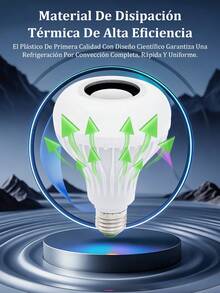 Bombilla LED regulable, bombilla de luz RGBW de cambio de color A21, 16 opciones de color y 4 modos de iluminación, 9W equivalente a 60W, AC 110-130V, base de rosca E26 con control remoto para decoración del hogar, dormitorio, escenario, fiesta - 1 paquete - Multicolor - Ver 5