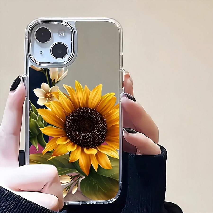 Funda para teléfono con diseño de ramo de verano de girasoles, compatible con iPhone 16, 15, 14 Pro Max, 13, 12, 11, XR y XS Plus. Fabricada en silicona TPU, ofrece protección contra golpes y caídas, además de una excelente sensación al tacto. Es el regalo ideal para familiares, amigos y seres queridos. - Plateado - Ver 1