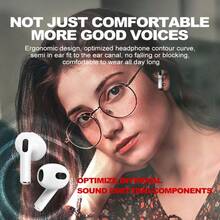 Wireless Earbuds, ENC Noise Cancelling Ear Buds With Smart Touchscreen Case, 48H Playtime For Sports & Working, Bass Stereo Sound, Bluetooth 5.4 Headphones - 白色 - 查看 5
