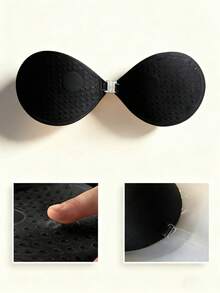 1pc 5cm Thick Invisible Bra (With Non-Slip Shoulder Straps) / Bust Enhancing / Lifting, Suitable For Strapless Dresses, Enhances Cleavage, Lifts And Shapes Small Bust, Strapless Bra, Evening Gowns, Wedding Dresses - Black - View 6