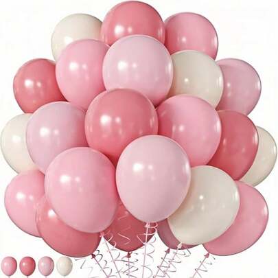 40pcs 10-Inch Gray, Light Pink, Beige Balloons Set, Suitable For Valentine's Day, Baby Shower, Wedding, Bridal Shower, Birthday Party Decoration, Indoor And Outdoor Decor, Home Decoration, Room Decor