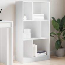 Estante vidaXL Branca 57x28,5x107,5 cm Material à base de madeira - Branco - Ver 3