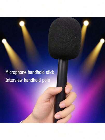 Wireless Handheld Microphone Stand For TV Reporter Outdoor Interviews (Microphone Handheld Pole)