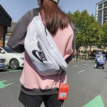 Nike 耐吉 基本款Logo運動 單肩斜背包胸包腰包 男女同款情侶款白色 - 白色 - 查看 2
