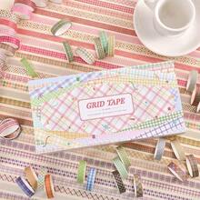 60 Rolos Conjunto de Caixa de Presente de Fita Adesiva Washi com Padrão Colorido, Fita Decorativa de Papel, 0,4 Polegada, Padrão Floral, Suprimentos de Escritório e Escola, Ótimo para Scrapbooking, Artesanato DIY, Bullet Journals, Planejadores, Organizadores, Cadernos (2M de Comprimento) - Tamanho Único - Visão 5