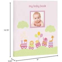 Lil Peach 5 Years Baby Memory Book, libro de recuerdos para bebé, diario de hitos y fotos, lunares de confeti rosa y melocotón(Jungle Jane Baby Book) - Multicolor - Ver 7