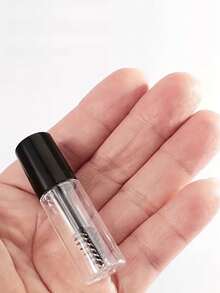 3/2/1pc Mini Travel Mascara Dispenser Bottles With Brushes - Leak-Proof Portable Cosmetic Containers, Suitable For Mascara, Liquid Foundation, Serum, Etc., Transparent Glass Design, Perfect For Travel Essentials - Multicolor - View 4