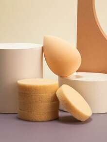 Set de 6 esponjas de maquillaje reutilizables secas y húmedas, aplicador de maquillaje lavable para polvo, líquido y fijación, herramienta de maquillaje facial suave para hombres y mujeres, esencial portátil para el diario y los viajes