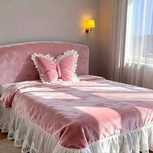 1pc Butterfly Cushion, Pillow, Waist Protection, High Beauty Female Home Furnishings, Car Use, Birthday Gift, Bedroom Bedhead - trắng - Xem 5
